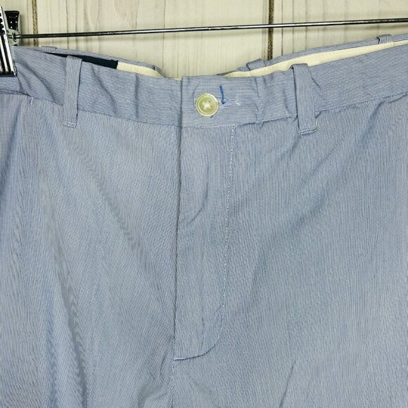 Polo By Ralph Lauren Slim GI Fit Shorts Mens Size 36 Blue Striped 8" Inseam - Picture 2 of 7
